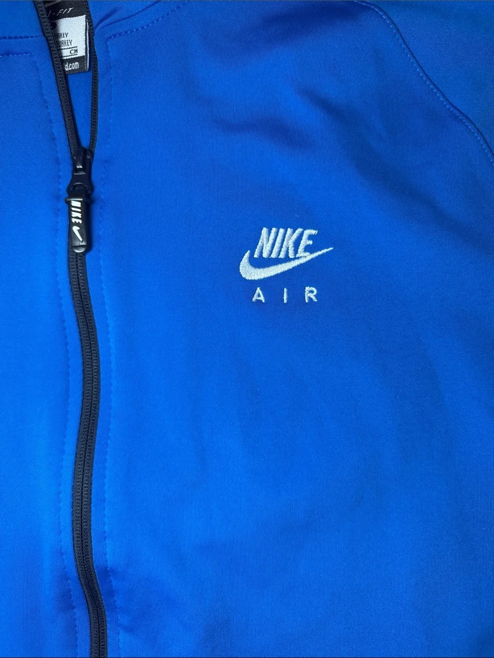 Nike Royal Blue and White Full-Zip Track Jacket Size Large
